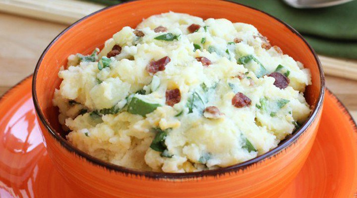 Spinach Bacon Mashed Potatoes